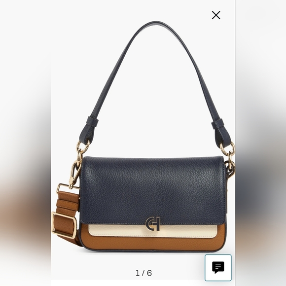 Cole Haan Handbags - Cole Haan Chic Navy and Brown Women's Bag